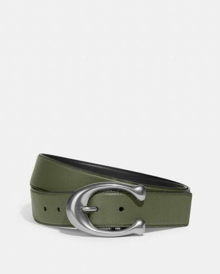 Fashion 4 Coach Signature Buckle Cut-To-Size Reversible Belt