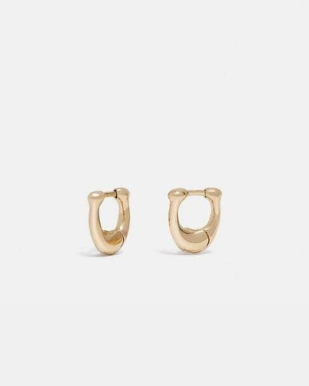 Fashion 4 Coach Signature Huggie Earrings