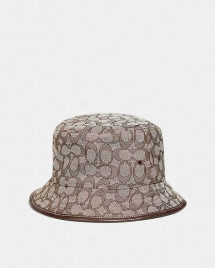 Fashion 4 Coach Signature Jacquard Bucket Hat In Organic Cotton And Recycled Polyester