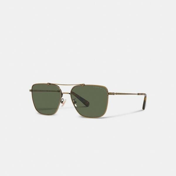 Fashion 4 Coach Signature Metal Navigator Sunglasses