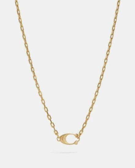 Fashion 4 Coach Signature Pendant Necklace