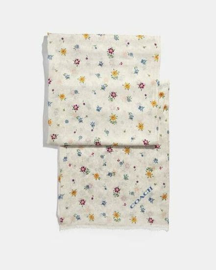 Fashion 4 Coach Signature Wildflower Print Oblong Scarf