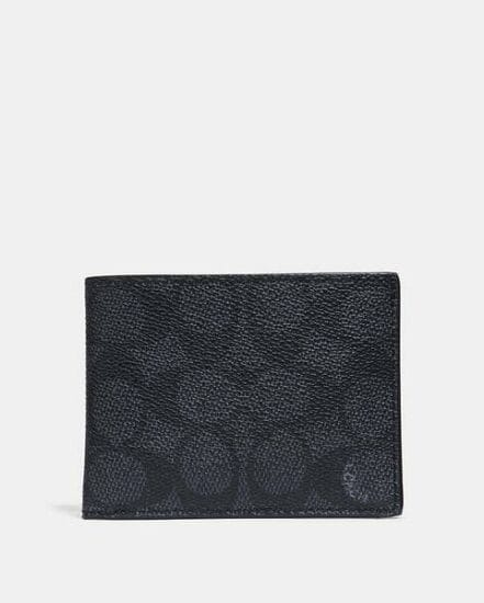 Fashion 4 Coach Slim Billfold Wallet In Signature Canvas