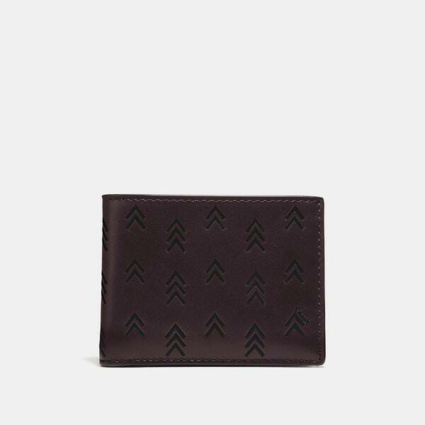 Fashion 4 Coach Slim Billfold Wallet With Line Arrow Print