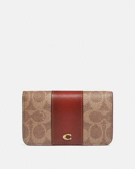 Fashion 4 Coach Slim Card Case In Signature Canvas