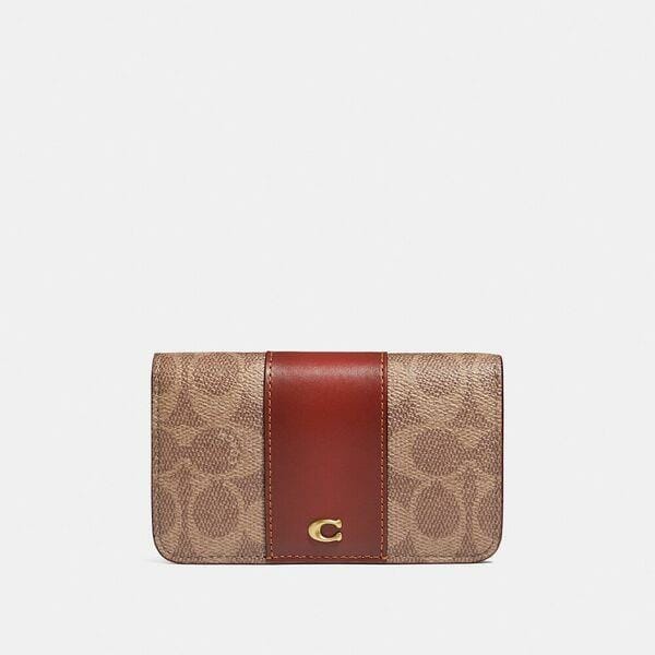 Fashion 4 Coach Slim Card Case In Signature Canvas