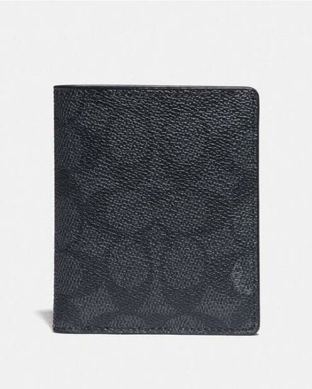 Fashion 4 Coach Slim Wallet With Signature Canvas Blocking