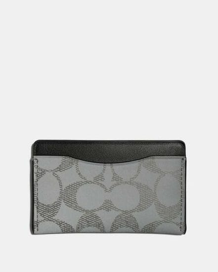 Fashion 4 Coach Small Card Case In Reflective Signature Canvas