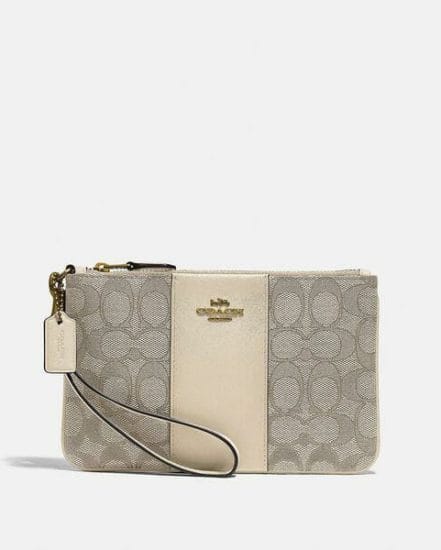 Fashion 4 Coach Small Wristlet In Signature Jacquard