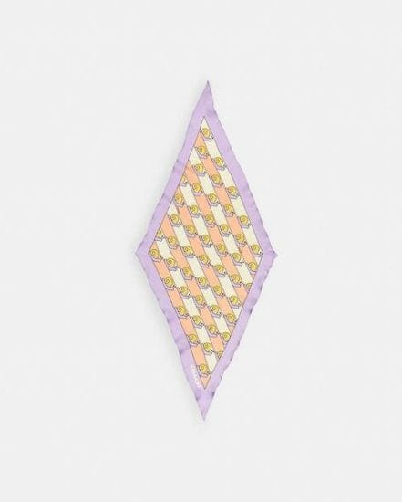 Fashion 4 Coach Snail Stripe Print Silk Diamond Scarf