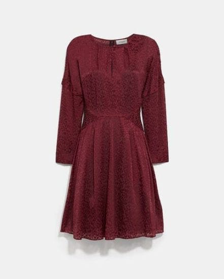 Fashion 4 Coach Solid Devore Mini Dress