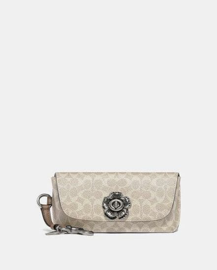 Fashion 4 Coach Sunglass Case Bag Charm In Signature Canvas