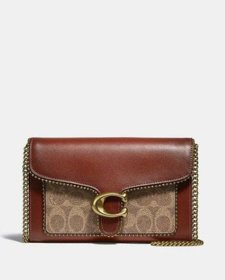 Fashion 4 Coach Tabby Chain Clutch In Signature Canvas With Beadchain