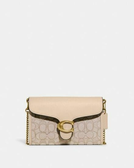 Fashion 4 Coach Tabby Chain Clutch In Signature Jacquard