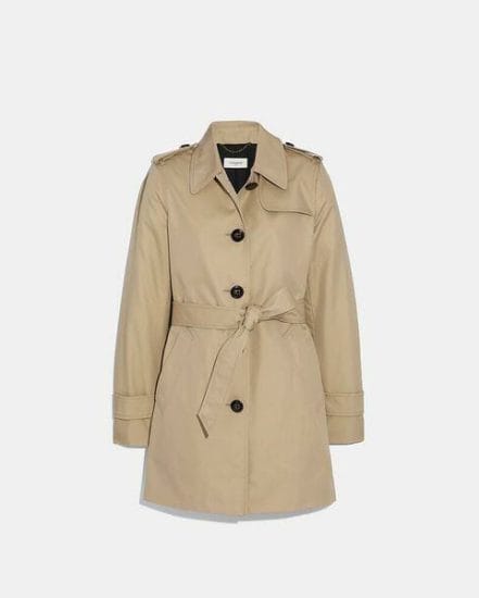 Fashion 4 Coach Tie Waist Trench