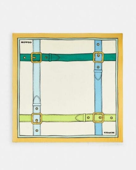 Fashion 4 Coach Tromple Loeil Print Silk Square Scarf