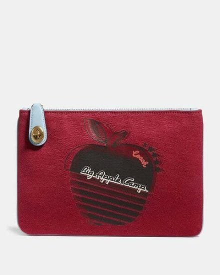 Fashion 4 Coach Turnlock Pouch 26 With Retro Big Apple Camp Print