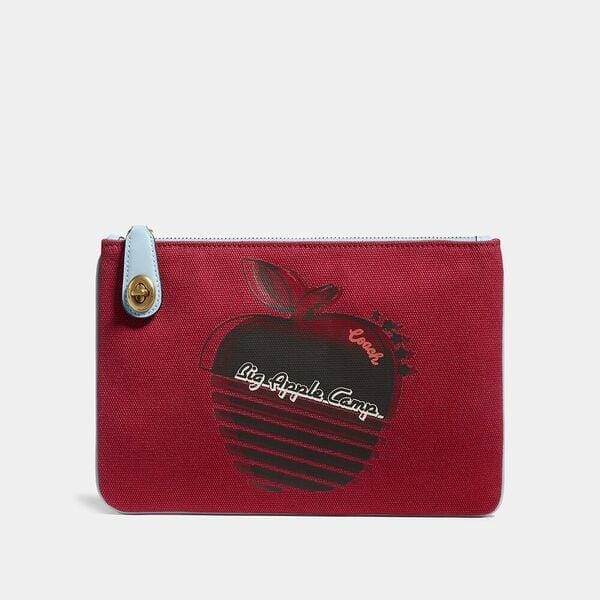 Fashion 4 Coach Turnlock Pouch 26 With Retro Big Apple Camp Print