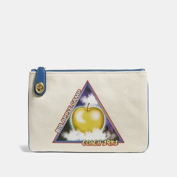 Fashion 4 Coach Turnlock Pouch 26 With Sci Fi Big Apple Camp Print