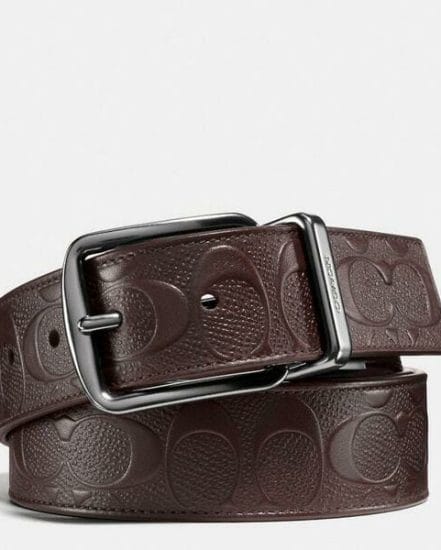 Fashion 4 Coach Wide Harness Cut-To-Size Reversible Belt In Signature Leather