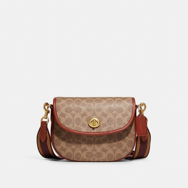 Fashion 4 Coach Willow Saddle Bag In Signature Canvas