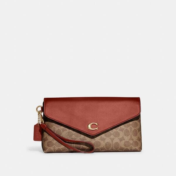 Fashion 4 Coach Wyn Clutch In Colorblock Signature Canvas