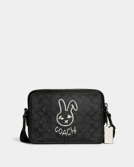Fashion 4 Coach Lunar New Year Charter Crossbody 24 In Signature Canvas With Rabbit