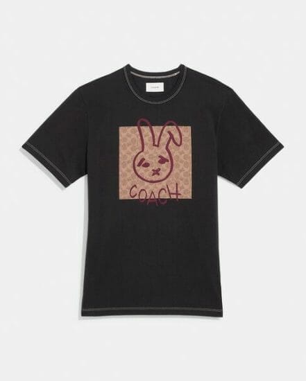 Fashion 4 Coach Lunar New Year Signature Rabbit T-Shirt In Organic Cotton