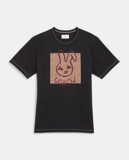 Fashion 4 Coach Lunar New Year Signature Rabbit T-Shirt In Organic Cotton
