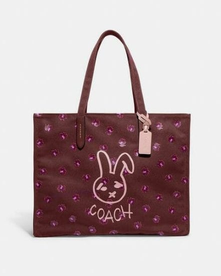 Fashion 4 Coach Lunar New Year Tote 42 With Rabbit In 100 Percent Recycled Canvas