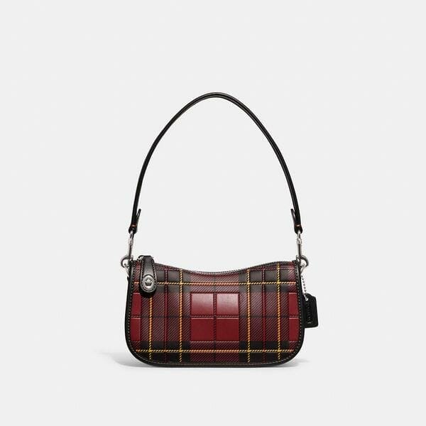 Fashion 4 Coach Swinger 20 With Plaid Print