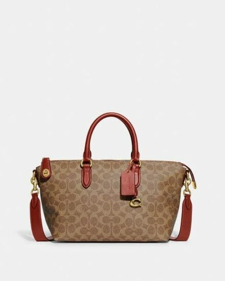 Fashion 4 Coach Cara Satchel In Signature Canvas