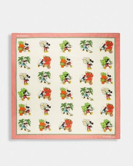 Fashion 4 Coach Disney X Coach Print Silk Square Scarf