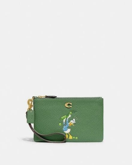 Fashion 4 Coach Disney X Coach Small Wristlet In Regenerative Leather With Donald Duck