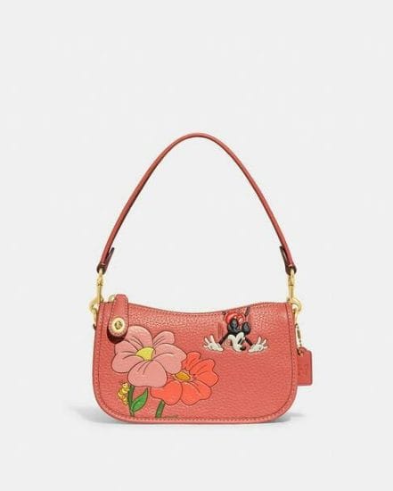 Fashion 4 Coach Disney X Coach Swinger 20 In Regenerative Leather With Mickey Mouse And Flowers
