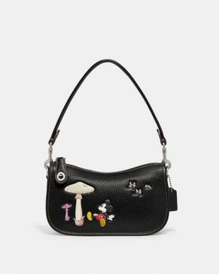 Fashion 4 Coach Disney X Coach Swinger 20 In Regenerative Leather With Mickey Mouse And Mushroom