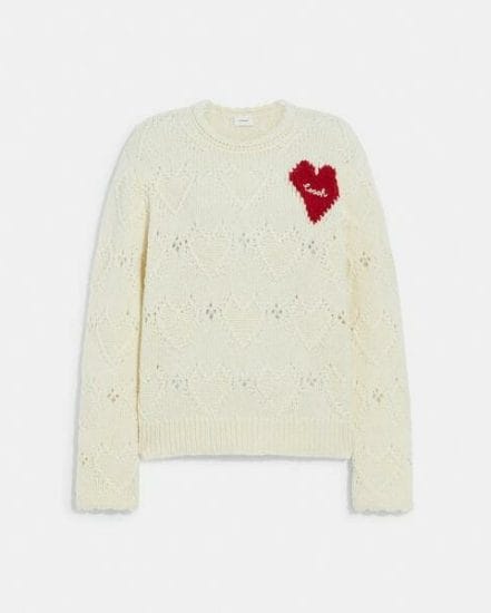 Fashion 4 Coach Heart Crewneck Sweater