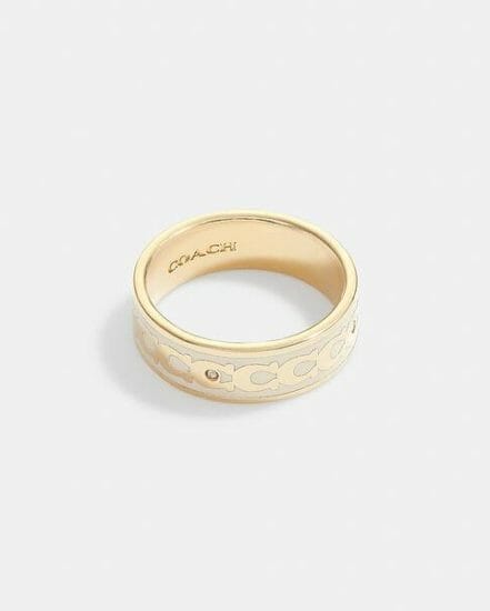 Fashion 4 Coach Signature Enamel Ring