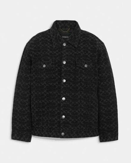 Fashion 4 Coach Signature Jacquard Denim Jacket