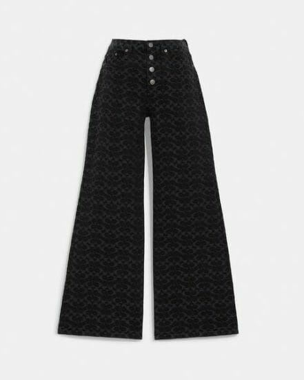 Fashion 4 Coach Signature Jacquard Denim Jeans