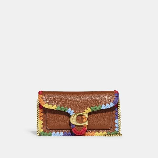 Fashion 4 Coach Tabby Chain Clutch With Rainbow Crochet