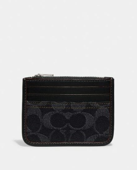 Fashion 4 Coach Zip Card Case In Signature Denim