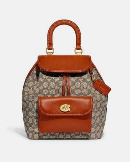 Fashion 4 Coach Riya Backpack In Signature Textile Jacquard
