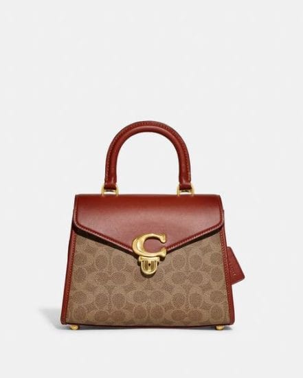 Fashion 4 Coach Sammy Top Handle In Signature Canvas