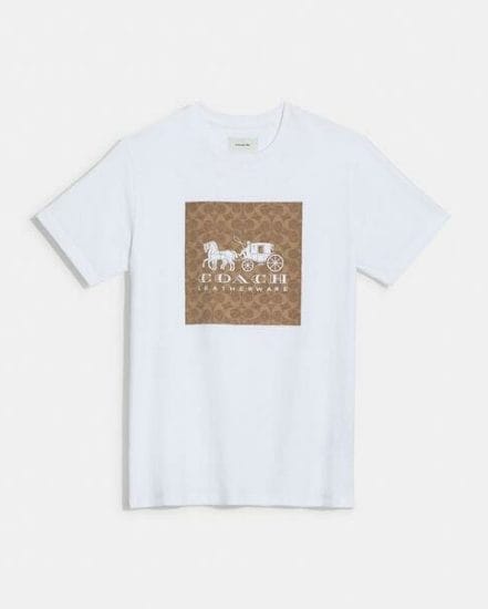 Fashion 4 Coach Signature Horse And Carriage T-Shirt In Organic Cotton