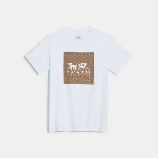 Fashion 4 Coach Signature Horse And Carriage T-Shirt In Organic Cotton