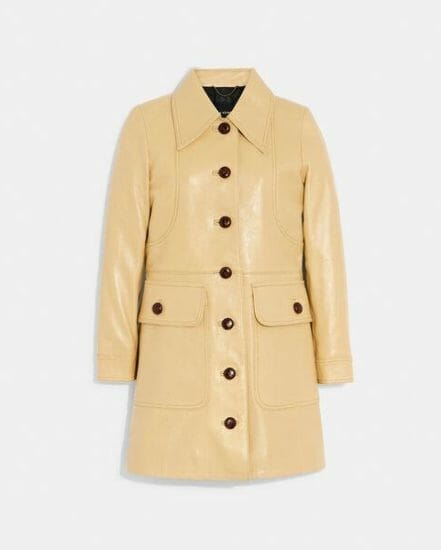 Fashion 4 Coach Leather Trench Coat