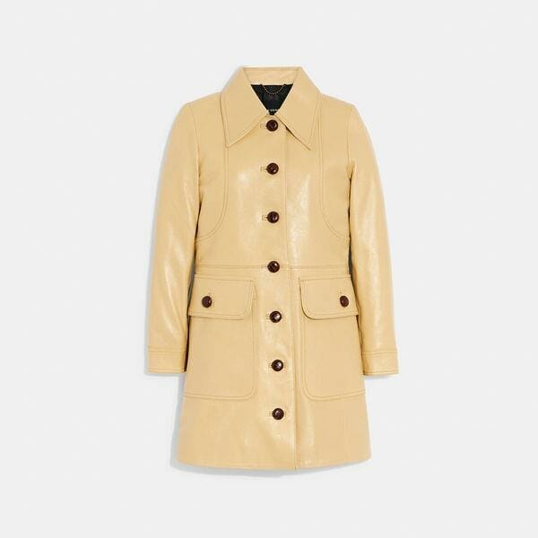 Fashion 4 Coach Leather Trench Coat