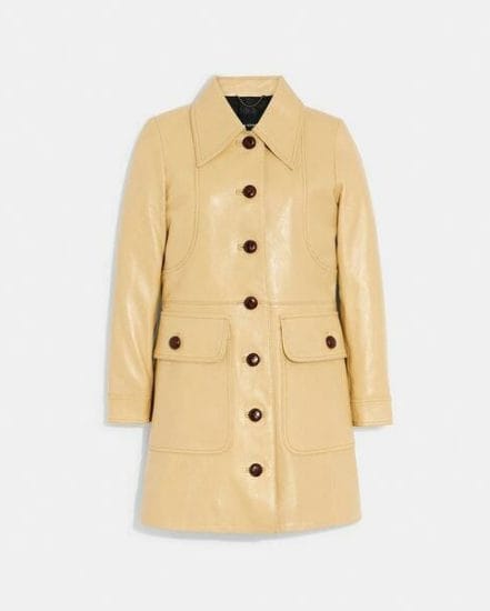Fashion 4 Coach Leather Trench Coat