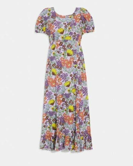 Fashion 4 Coach Floral Midi Dress